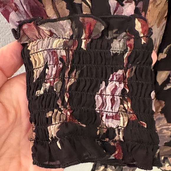 The Kooples Black Floral Long Sleeve Dress - Picture 5 of 12